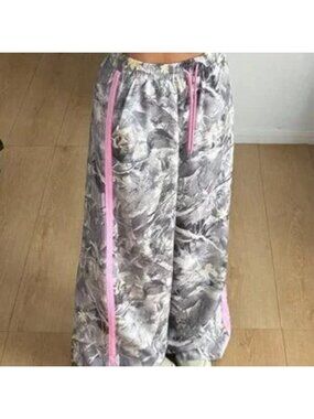 Multicolor Casual Women's Y2k Music Festival Camo Sweatpants